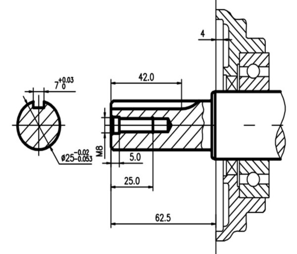 Двигатель бензиновый TSS Excalibur S420 - K0 (вал цилиндр под шпонку 25/62.5 / key)