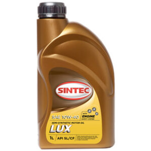 Масло SINTEC Люкс SAE 10W-40 API SL/CF канистра 1л/Motor oil 1l can