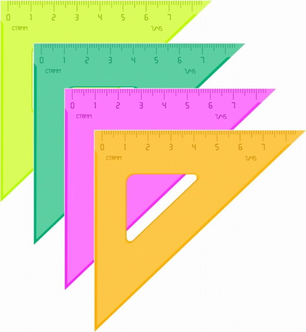 Треугольник 45°, 7см Стамм "Neon", ассорти