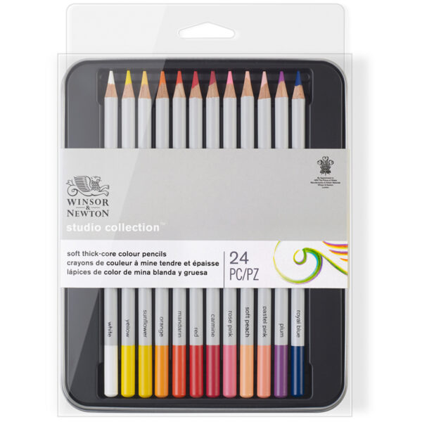 Набор цветных карандашей Winsor&Newton 24 цв., в метал коробке