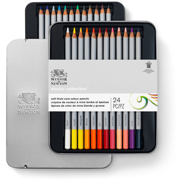 Набор цветных карандашей Winsor&Newton 24 цв., в метал коробке