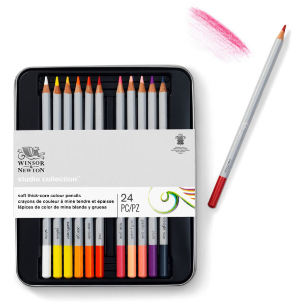 Набор цветных карандашей Winsor&Newton 24 цв., в метал коробке