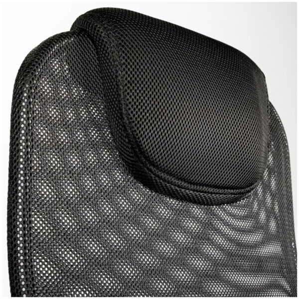 Кресло руководителя Helmi HL-E25 "Intelligent", ткань/сетка черная, подголовник хром