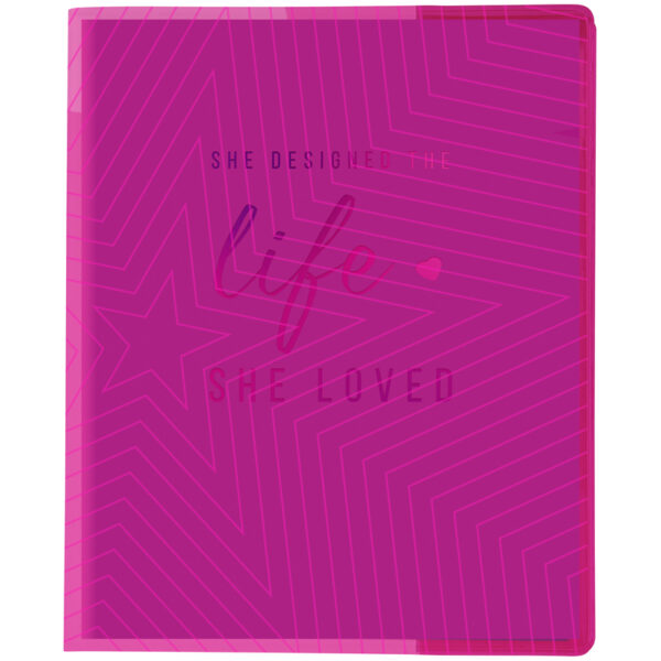 Обложка  210*350, для дневников и тетрадей, Greenwich Line, ПВХ 180мкм, "Neon Star", розовый, ШК
