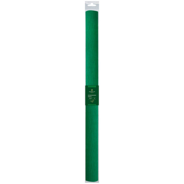 Бумага крепированная Greenwich Line, 50*250см, 32г/м2, темно-зеленая, в рулоне, пакет с европодвесом