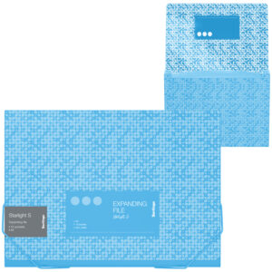 Папка на резинке, 12 отделений Berlingo "Starlight S" A4, 230*335*35мм, 700мкм,голубая, c рисунком