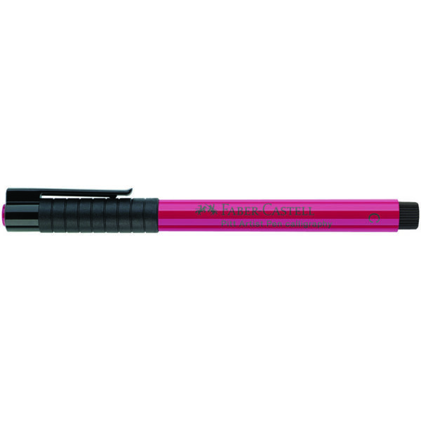 Ручка капиллярная Faber-Castell "Pitt Artist Pen Calligraphy" цвет 127 розовый кармин,  С=2,5мм, пишущий узел каллиграфический