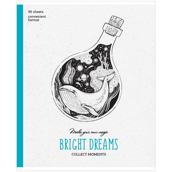 Тетрадь 96л., А5, клетка ArtSpace "Рисунки. Bright dreams", матовая ламинация, выборочный УФ-лак