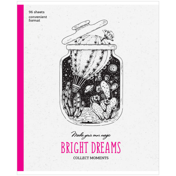 Тетрадь 96л., А5, клетка ArtSpace "Рисунки. Bright dreams", матовая ламинация, выборочный УФ-лак