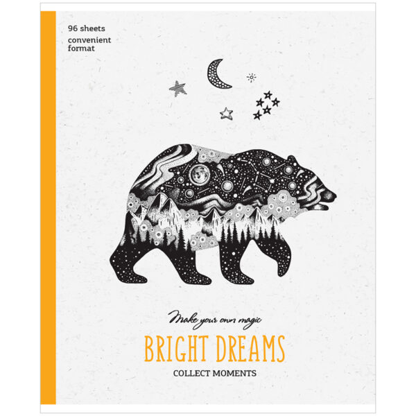 Тетрадь 96л., А5, клетка ArtSpace "Рисунки. Bright dreams", матовая ламинация, выборочный УФ-лак