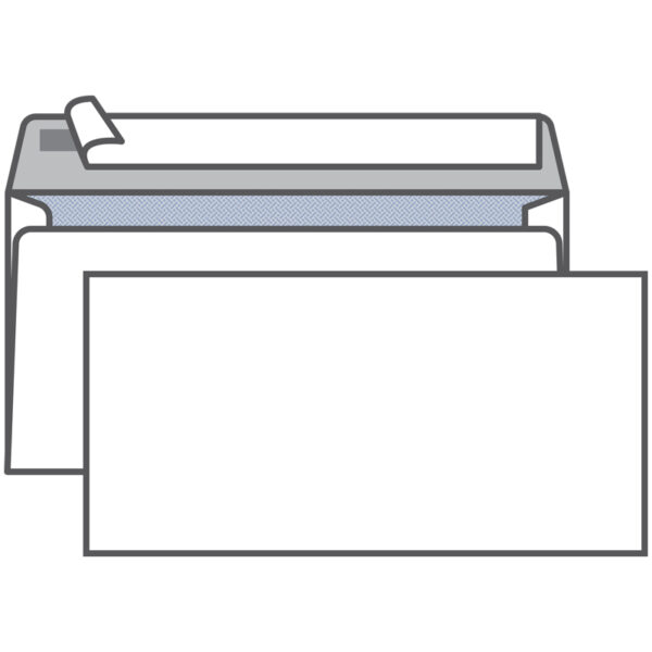 Конверт E65, KurtStrip, 110*220мм, б/подсказа, б/окна, отр. лента, внутр. запечатка
