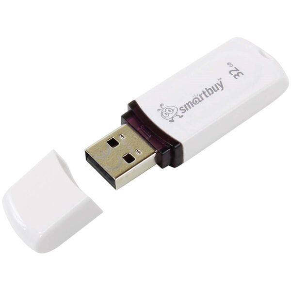 Память Smart Buy "Paean"  32GB, USB 2.0 Flash Drive, белый