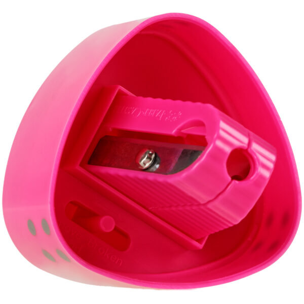 Точилка пластиковая со "шторкой" Faber-Castell "Grip Auto", 2 отверстия, контейнер, розовая/бирюзовая/синяя