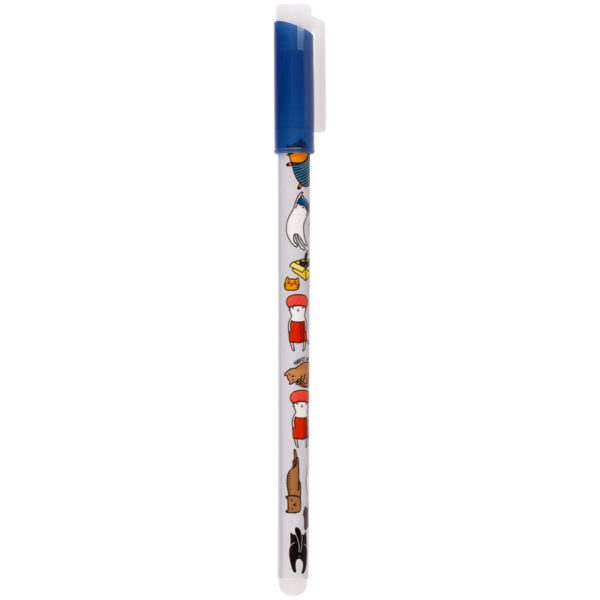 Ручка гелевая стираемая MESHU "Meow", синяя, 0,5мм, корпус ассорти
