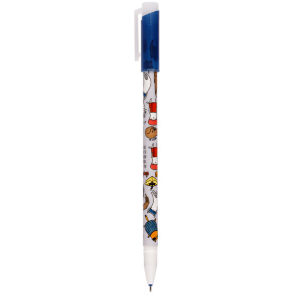 Ручка гелевая стираемая MESHU "Meow", синяя, 0,5мм, корпус ассорти