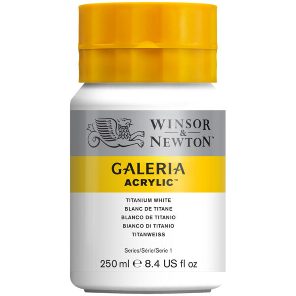 Краска акриловая художественная Winsor&Newton "Galeria", 250мл, туба, титановые белила