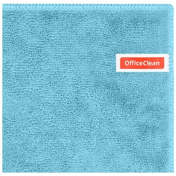 Тряпка для мытья пола OfficeClean "Премиум", голубая, микрофибра, 70*80см, индивид. упаковка