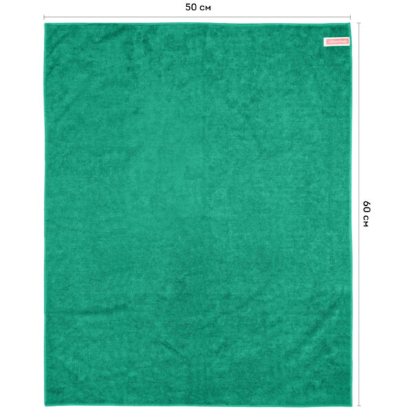 Тряпка для мытья пола OfficeClean "Премиум", зеленая, микрофибра, 50*60см, индивид. упаковка