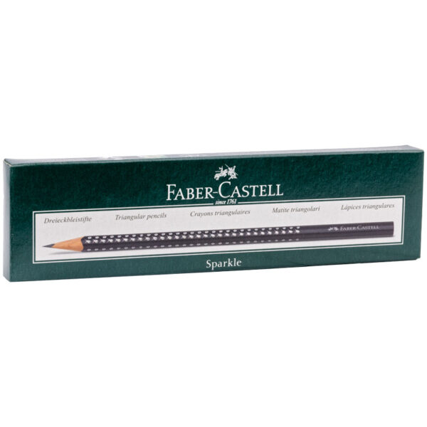 Карандаш ч/г Faber-Castell "Sparkle" В, трехгран., заточен., дымчато-розовый