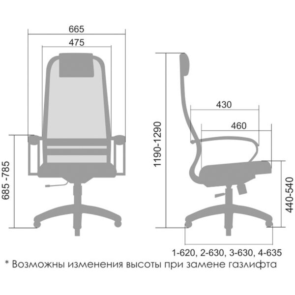 Кресло руководителя Метта SU-BP-10 PL, ткань-сетка черная №20, топ-ган (100/001)