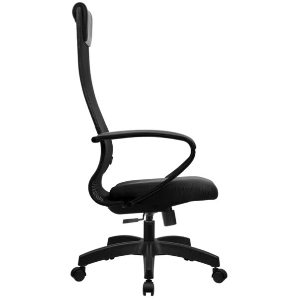 Кресло руководителя Метта SU-BP-8 PL, ткань-сетка черная №20, спинка-сетка, топ-ган (100/001)