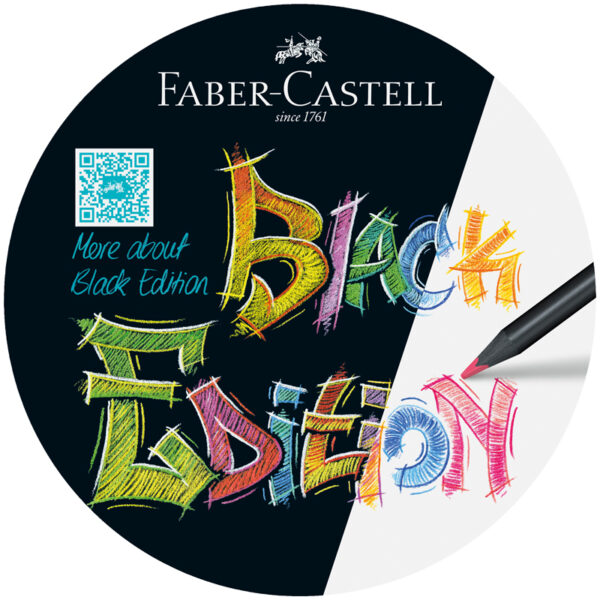 Карандаши цветные Faber-Castell "Black Edition", 12цв., трехгран., черное дерево, заточен., картон.