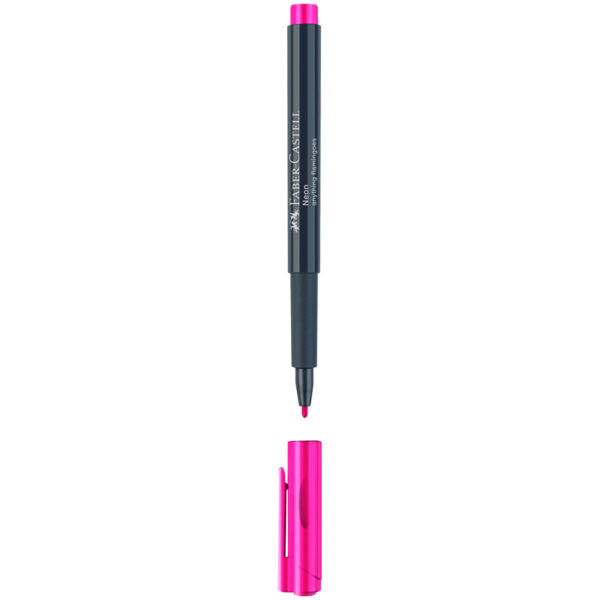Маркер для декорирования Faber-Castell "Neon", цвет 128 ярко-розовый, пулевидный, 1,5мм