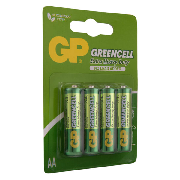 Батарейка GP Greencell AA (R06) 15S солевая, BL4