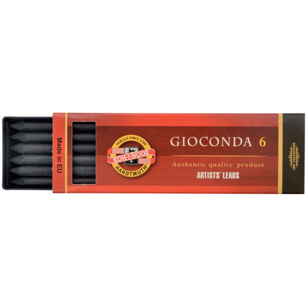 Грифели для цанговых карандашей Koh-I-Noor "Gioconda", HB, 5,6мм, 6шт, круглый, пластик.короб
