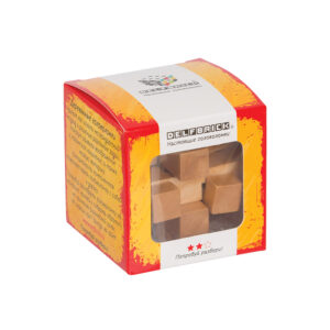 Игра-головоломка деревянная DELFBRICK "Занимательный куб", 12 элементов