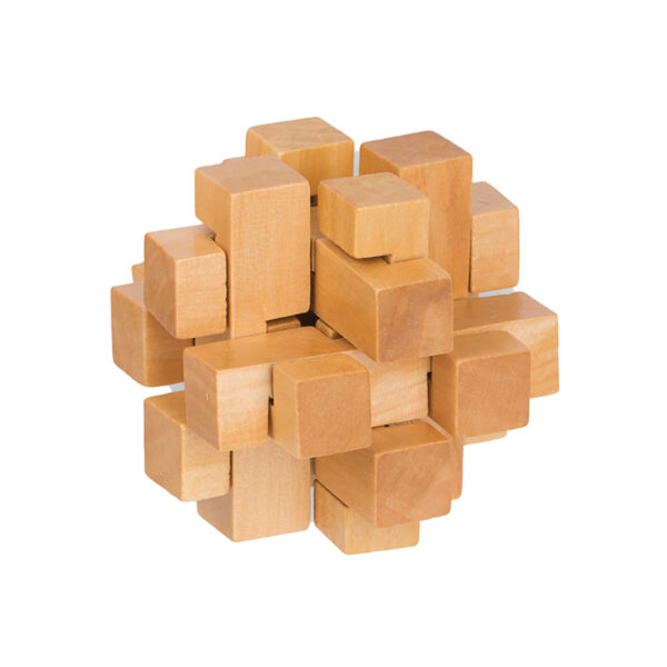 Игра-головоломка деревянная DELFBRICK "Занимательный куб", 12 элементов