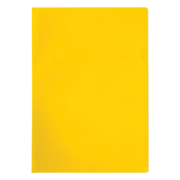 Папка-уголок OfficeSpace, A4, 100мкм, прозрачная желтая