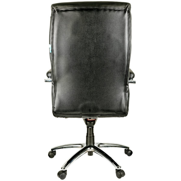 Кресло руководителя Helmi HL-E12 "Congress", кожа черная, мультиблок, хром