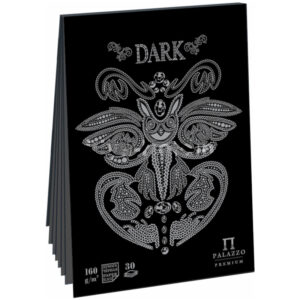 Скетчбук - планшет 30л. А4 на склейке Лилия Холдинг "Dark", 160г/м2, черный тонир.офсет