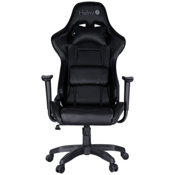 Кресло игровое Helmi HL-G09 "Control", экокожа черная, 2 подушки