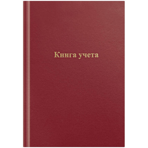 Книга учета OfficeSpace, А4, 96л., клетка, 200*290мм, бумвинил, цвет красный, блок офсетный