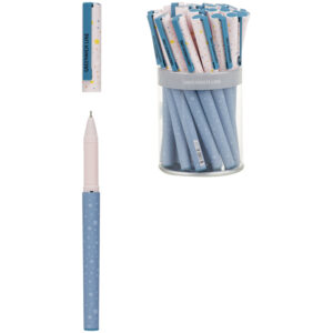 Ручка шариковая Greenwich Line "Stylish confetti" синяя, 0,7 мм, игольчатый стержень, грип, софт-тач