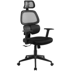 Кресло руководителя Helmi HL-E36 "Support", ткань черная