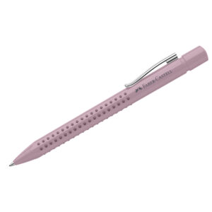Ручка шариковая автоматическая Faber-Castell "Grip 2010", синяя, 1,0мм, трехгран., дымчато-розовая