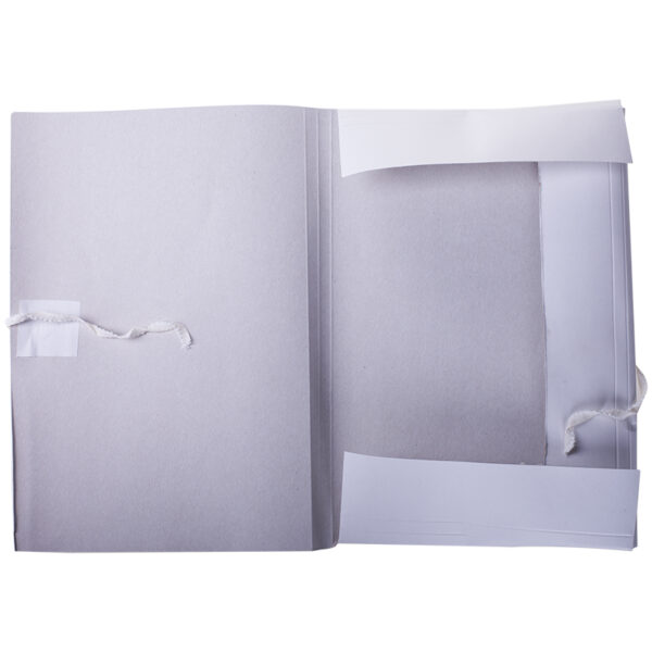 Папка для бумаг с завязками OfficeSpace, картон мелованный, 300г/м2, белый, до 200л.