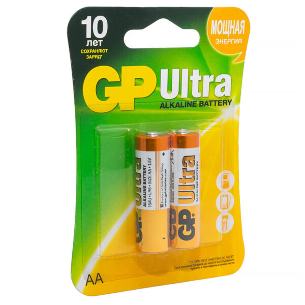 Батарейка GP Ultra AA (LR06) 15AU алкалиновая, BC2