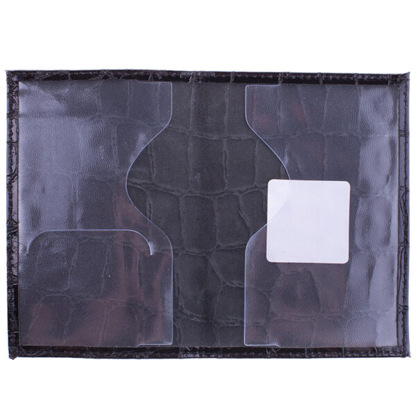 Обложка для паспорта OfficeSpace кожа тип 2, черный, "Croc"