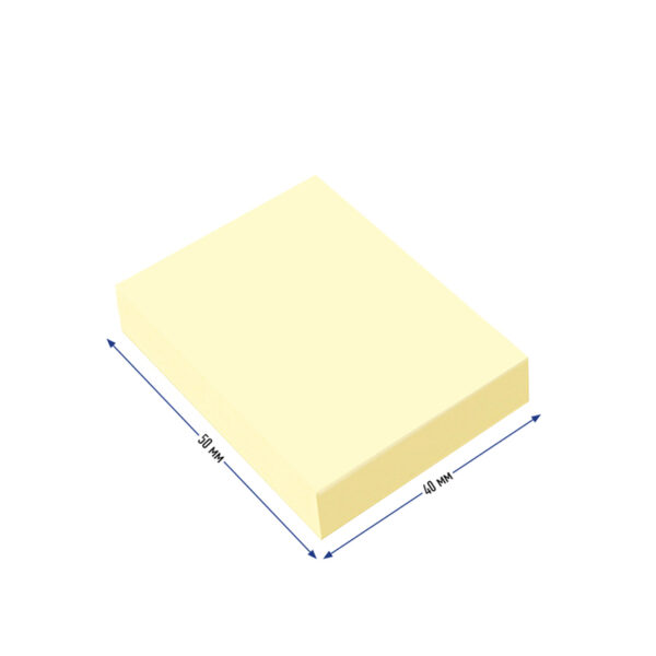 Самоклеящийся блок Berlingo "Ultra Sticky", 50*40мм, 12 блоков по 100л, пастель, желтый