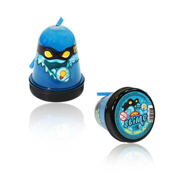 Слайм Slime "Ninja", синий, светится в темноте, 130г