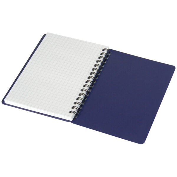 Записная книжка А6 60л. на гребне OfficeSpace "Base", синяя пластиковая обложка
