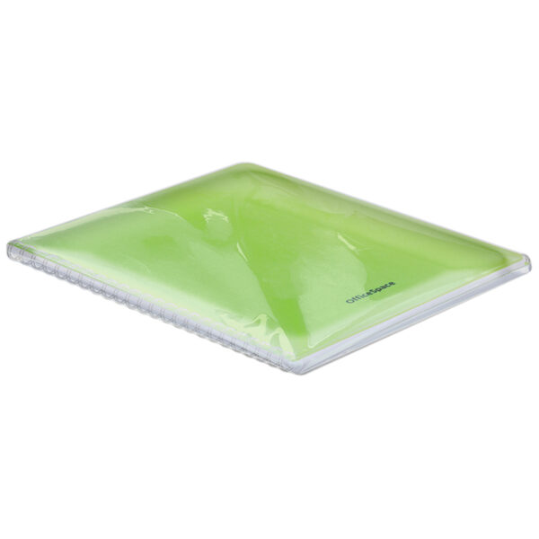 Тетрадь 60л. А5 клетка на гребне OfficeSpace "Neon", пластиковая обложка, салатовая