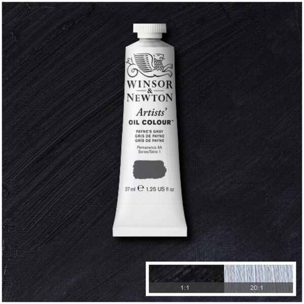 Краска масляная профессиональная Winsor&Newton "Artists Oil", 37мл, серый Пэйнес