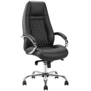 Кресло руководителя Helmi HL-ES11 "Сonvince", повышенной прочности, экокожа черная, мультиблок, до 250кг
