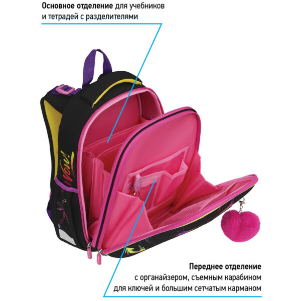 Ранец Berlingo Expert "Neon fashion" 37*28*16см, 2 отделения, 2 кармана, анатомическая спинка