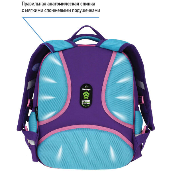 Рюкзак Berlingo Kids "Positive" 36*27*12см, 1 отделение, 2 кармана, эргономичная спинка, LED кант